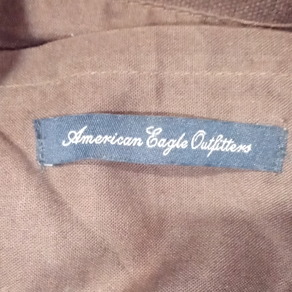 American eagle outfitters brown canvas drawstring pouch purse - Picture 7 of 7